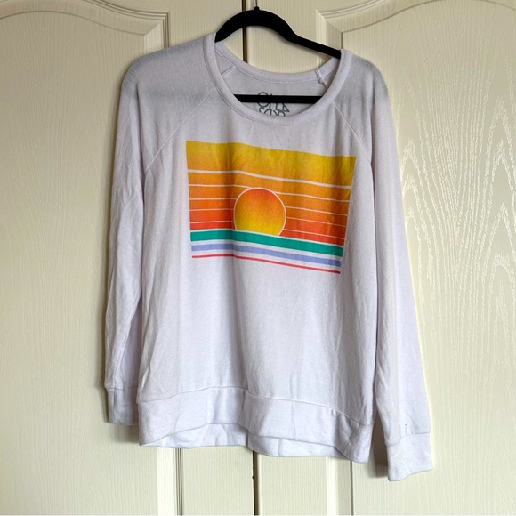 Chaser Tops - Chaser Brand Sunset Graphic long sleeve tee size Large